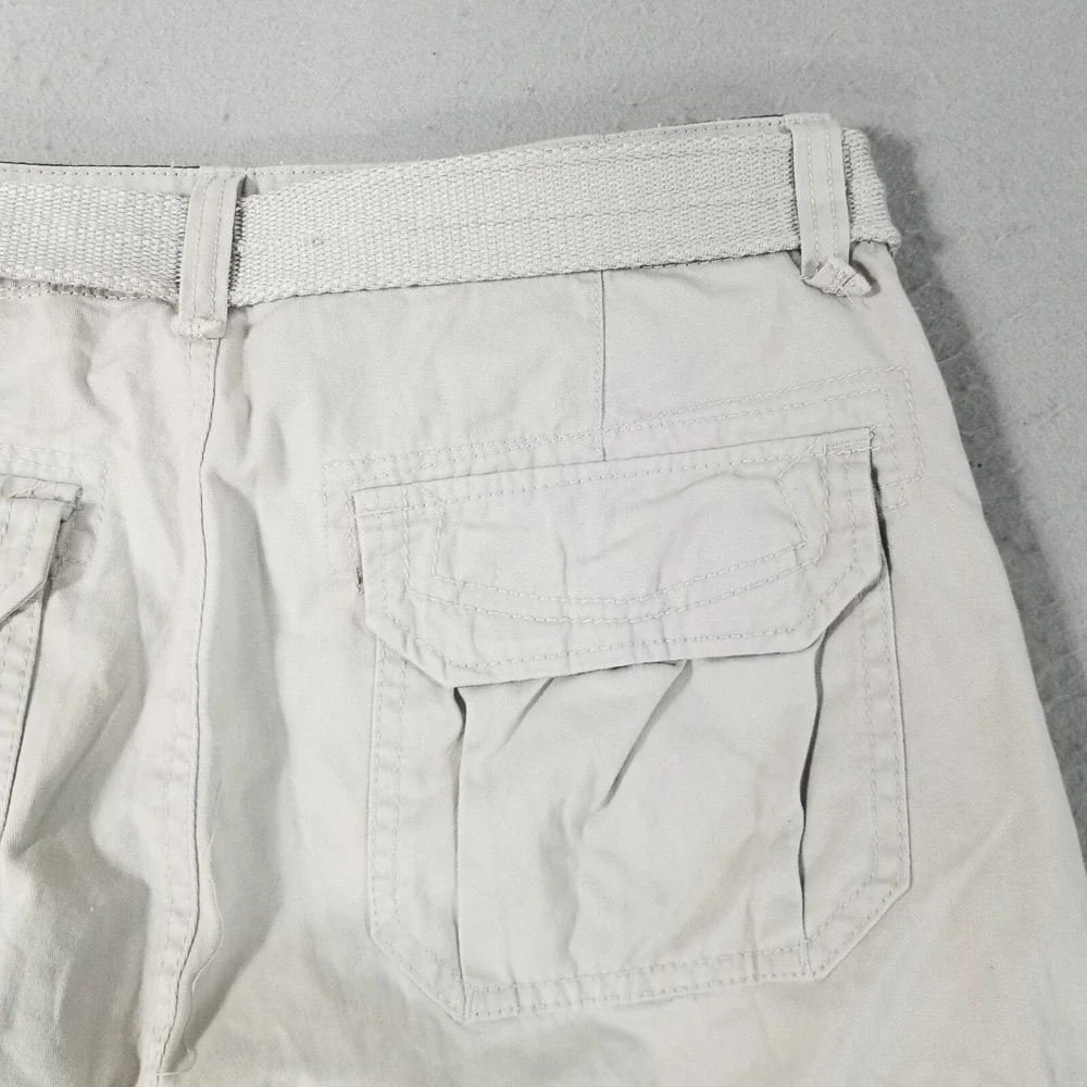 Univibe cargo pants men's 34x30 gray cotton grunge Street Y2K belt